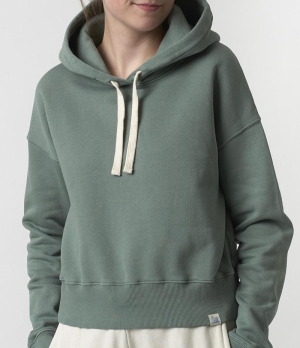 CROPPED HOODIE 41 LIGHT ARMY
