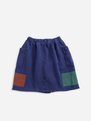GEOMETRIC FLEECE BUTTONED SKIR GEOMETRIC