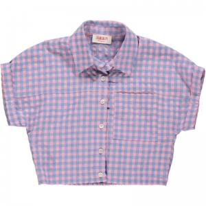 WOVEN TOP GIRLS 02 PINK CHECK