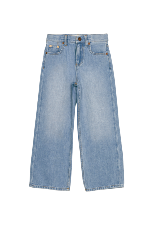 WIDE LOOSE FIT JEANS BLEACHED BLUE