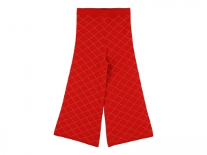 KNITTED TROUSER WITH PATTERN RED