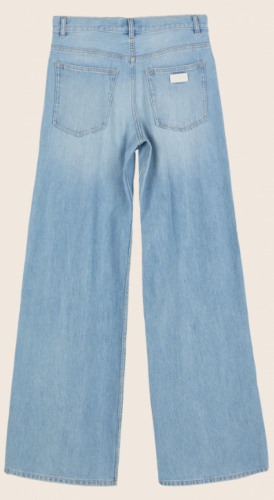 WIDE LOOSE FIT JEANS BLEACHED BLUE