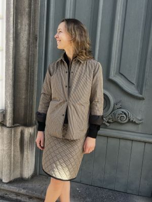 OVERHEMD WATERPROOF CHECK BEIGE