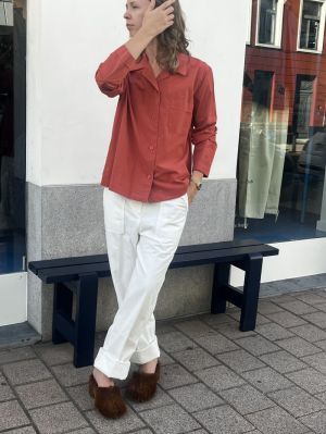 PANTALONE RIB PANNA